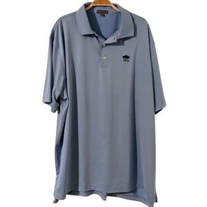 Peter Millar Summer Comfort Golf Polo Shirt‎ Size XXL Light Blue Soft 1911 LOGO